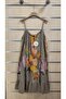 Short Italian Dress with Rope Straps, Muslin Woven, 100% Cotton