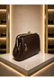 Women's Acıkahve 4-Compartment Lined Scholarship Handbag and Shoulder Bag - 3