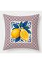 R'Eyla Rosso Amalfi 5 Piece Decorative Set – 4 Throw Pillow Covers + 1 Runner – Lemon Patterned - 3