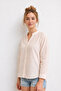 Women's Light Pink Floral Embroidered Comfortable Fit 100% Cotton Shirt - 5