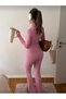 2-Piece Set with Zippered Top and Bottom in Flexible Lycra Fabric - 4