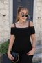 Women's Shoulder Strap Short Sleeve Lace Detailed Collared Midi Viscose Dress - 3
