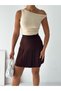 Women's Elastic Waist Knitwear Pleated Skirt Standard Size Sml Compatible Length 50 cm - 2