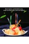 Disposable Fruit Fork Picks 50 Pcs, Reusable Plastic Cocktail Picks, Multicolor Appetizer Forks for Fruit, Cheese, Snacks & Desserts, Mini Party Serving Picks for Buffet, Catering & Events - 8