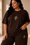 Women's Plus Size Oversize Snake Print 2-Piece T-Shirt Pants Set Loose Fit Comfortable Casual XL 2XL 3XL 4XL 5XL 6XL 7XL 8XL - 3