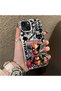 iPhone 13 Mini Compatible Marvel Patterned Silicone Edge Hard Back Case Couple Phone Case - 3