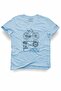 Unisex 100% Cotton Regular Fit Bicycle Printed T-Shirt - Cyclist Design T-Shirt