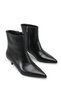 Celeste Rosa Women's Pointed Toe Heeled Boots 0012400 Black Skin - 3