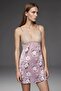 Lace Collar Rose Color Patterned Short Nightgown Bm-1535-8