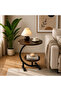 Modern C-Shape 2-Tier Round Side Table | Multi-Purpose End Table for Home & Office - 4