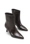 Alya Serena Women's Pointed Toe Heeled Boots 0012501 Brown Crocodile - 3