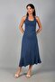 Women's Halter Neck Lycra Interlock Fabric Midi Dress - 2