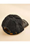 Men Black Embroidered Cap - 2