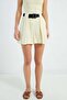 Belt Detailed Pleated Shorts - 6