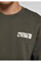 Relaxed Fit Round Neck Plain Men's Green Sweatshirt - 4