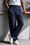 Vento Men's Premium Single Pile Detailed Linen Baggy Trousers - 3