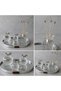 Decorative Mirrored Tray and Crystal Fragrance Bottle Crystal Apple Set Decoration Object - 2