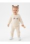 Cotton Heart and Ruffle Detailed Snap Fastener 2-Piece Baby Girl Set - 2