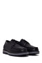 Men's Black Lace-Up Thick-Soled Leather Casual Shoes Wm600017Dv - 2