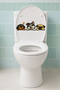 Toilet Sticker Three Cute Dogs Confused, Teasing, and Grumpy Fun Bathroom Sticker Set - 7