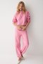 Ayatre Women's Organic Cotton Fleece Hooded Regular Elastic Waist Pink Top and Bottom Set - 5