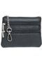 Women's wallet chestnut brown with key ring.