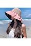 Women's straw hat foldable mesh UPF50+ lightweight beach. - 3