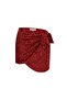 Pippa Sequined Mini Wrap Skirt Red