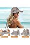 Women's wide-brim sun hat UPF50+ foldable quick-dry beach/golf/run color10. - 4