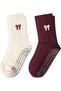 Cute Pilates socks for women, with a non-slip design, yoga embroidered bow suitable fitness, ballet, and dance exercises.