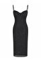 Black Strappy Polka Dot Dress - 2Y5091
