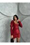 Women's Low-Cut Back Zipper Detailed Sequin Mini Dress - 5
