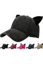 Unisex baseball cap black one size.