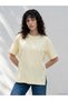 Lcw Petite Yellow 100% Cotton Women's T-Shirt