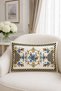 Dama Framed Blue Flower 2-Piece Throw Pillow Cover 35X55 cm - 2