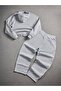 Unisex Men's Women's La Printed Oversize 3 Thread Hooded Baggy Bottom Tracksuit Set - 2