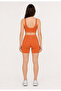 U Neck Bustier and Push up Shorts Sport Leggings Set - Orange / 1920-1950 - 3