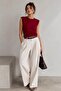 Soft Touch Zero Neck Draped Sleeveless Blouse Md0989 - 3