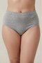Women's 10-Pack Gray Plus Size High Waist Cotton Elastic Waist Support Panties Set - with Sleep Band Gift - 2