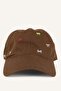 Women's Cotton Bow Embroidered Cap Hat I3916Ax26Sm - 7