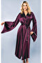 Satin robe with striped detail - 2