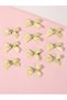 Pack of 10 Girls Yellow Bow Rhinestones Embellished Hair Accessories - 3