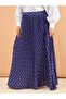 Plus Size Purple Polka Dot Accordion Pleated Maxi Skirt - 3