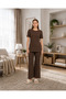 Women's Seasonal Short Sleeve Ribbed Pajama Set