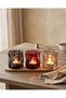 Sienna Assorted Plain Candle Holder Set with Wooden Tray (4 Piece)