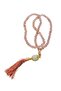 Pearl Patterned Tasseled 99 Gift Prayer Beads - 8 mm Crystal Double Color Salmon