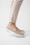 Zrc2602 - Premium Knitwear Men's Lace-Up Loafer Beige - 5