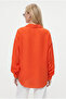 Women's Well Light Orange Linen Shirt - 5