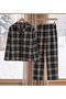 Boy's Cotton Buttoned Long Sleeve Pajama Set