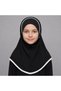 Hijab with Floral Embellishment, Elegant Modest Headscarf for Girls, Classic Cream Islamic Head Covering for Everyday and Special Occasions